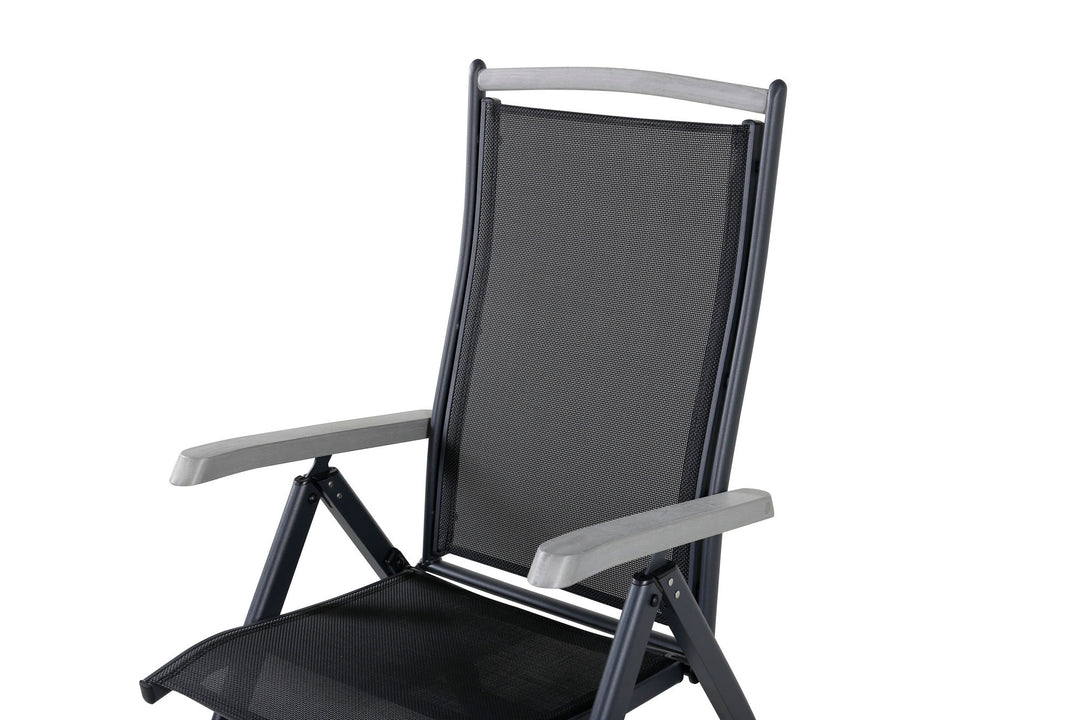 Venture Home Albany 5:pos Chair 2-pack - Black/Black
