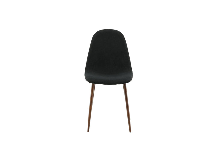 Venture Home Polar Dining Chair 2-pack - Walnut Legs - Black Fabric