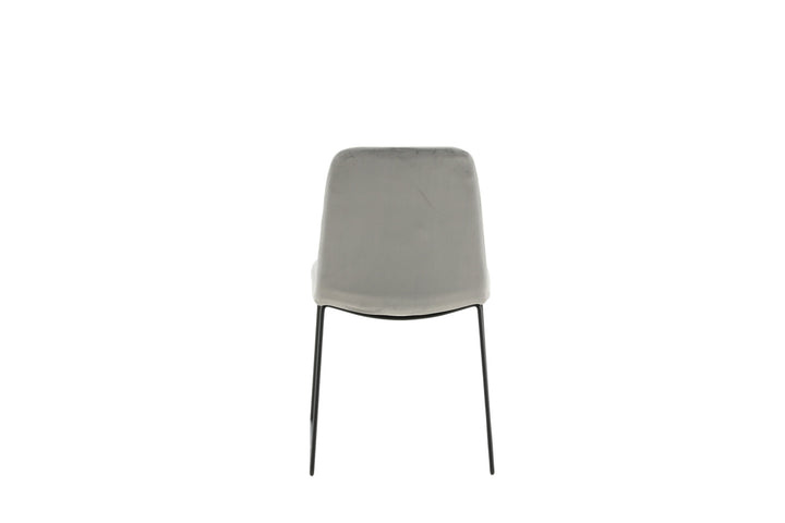 Venture Home Muce Dining Chair 2-pack - Black Legs - Grey Velvet