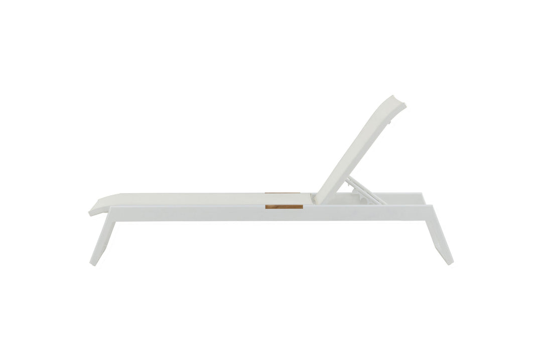 Venture Home Mexico Sun Lounge 2-pack - White/Teak