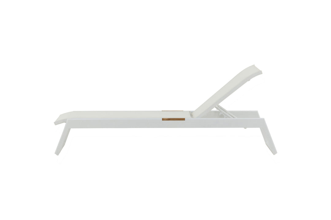 Venture Home Mexico Sun Lounge 2-pack - White/Teak