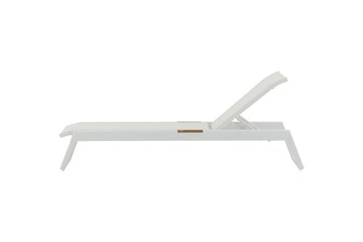 Venture Home Mexico Sun Lounge 2-pack - White/Teak