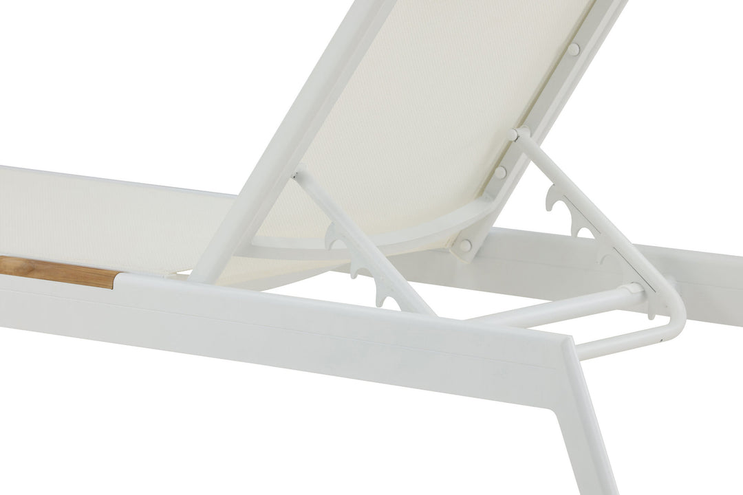 Venture Home Mexico Sun Lounge 2-pack - White/Teak