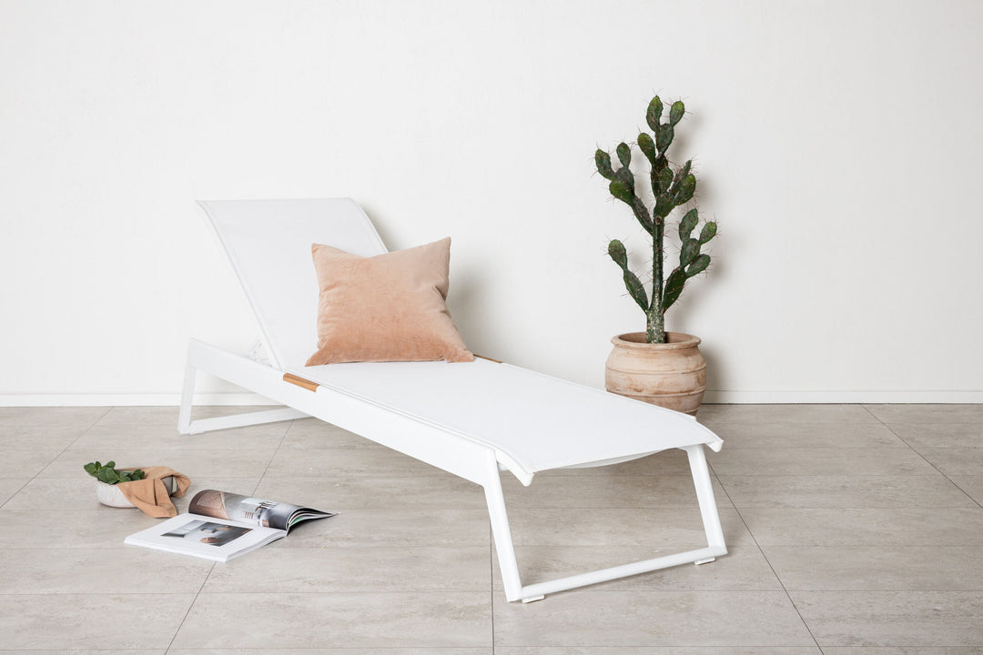 Venture Home Mexico Sun Lounge 2-pack - White/Teak