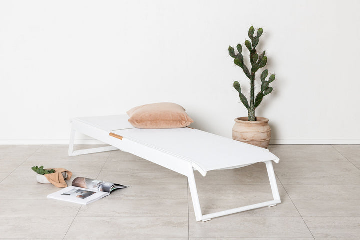 Venture Home Mexico Sun Lounge 2-pack - White/Teak