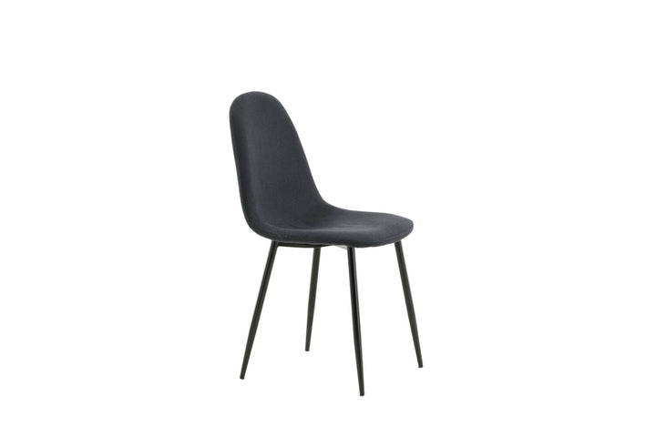 Venture Home Polar Dining Chair 2-pack - Black Legs - Black Fabric