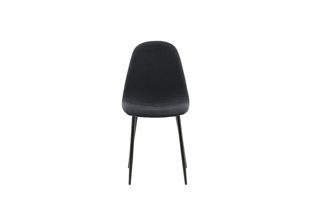 Venture Home Polar Dining Chair 2-pack - Black Legs - Black Fabric