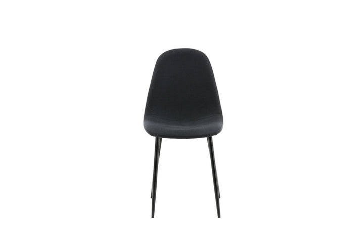 Venture Home Polar Dining Chair 2-pack - Black Legs - Black Fabric