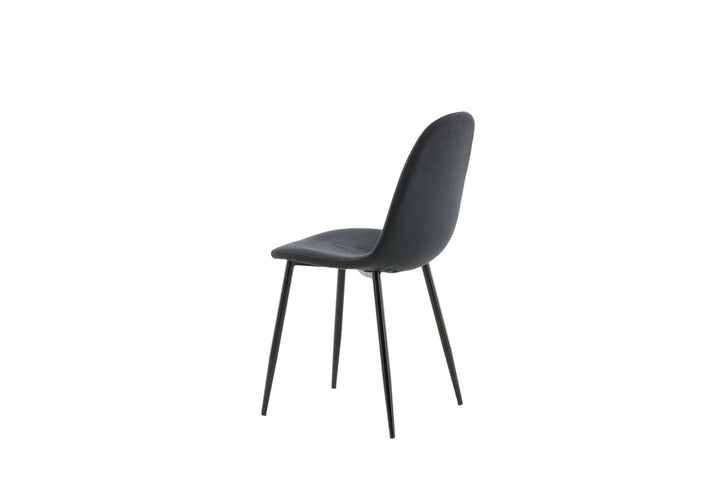 Venture Home Polar Dining Chair 2-pack - Black Legs - Black Fabric