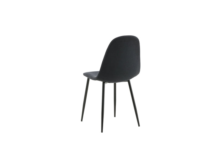 Venture Home Polar Dining Chair 2-pack - Black Legs - Black Fabric