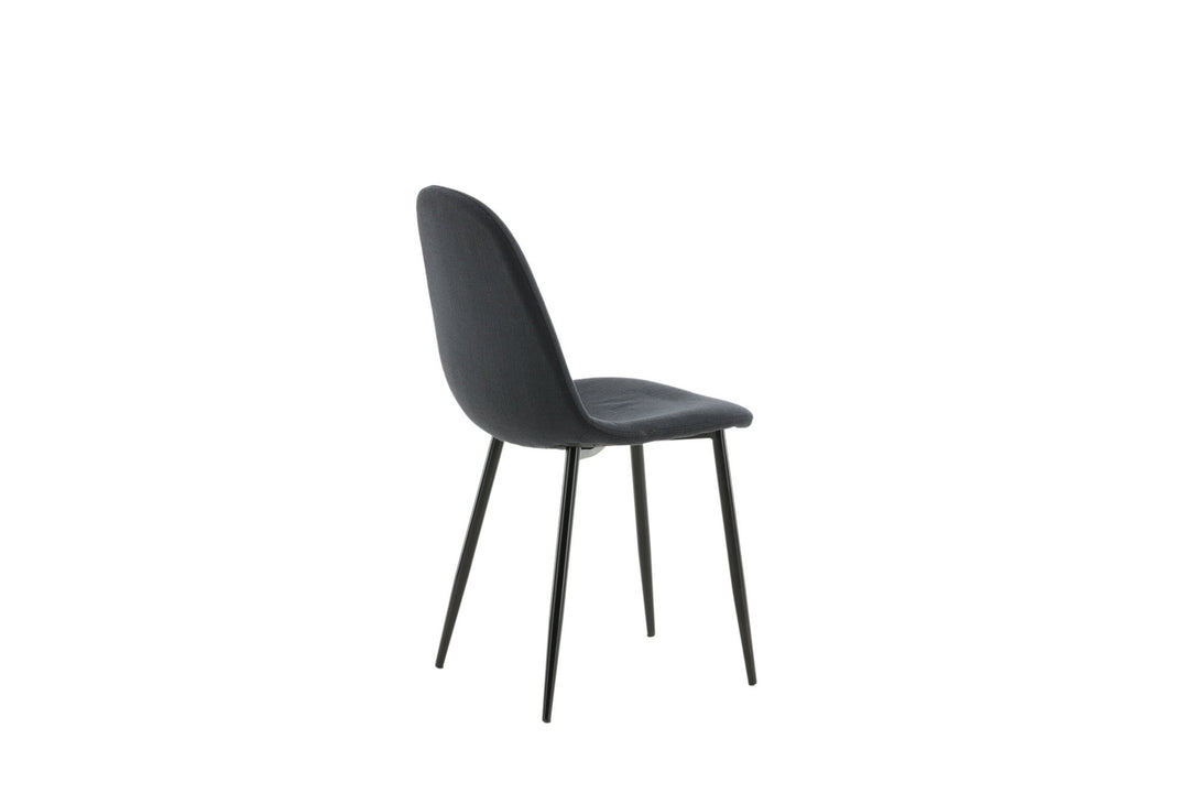 Venture Home Polar Dining Chair 2-pack - Black Legs - Black Fabric
