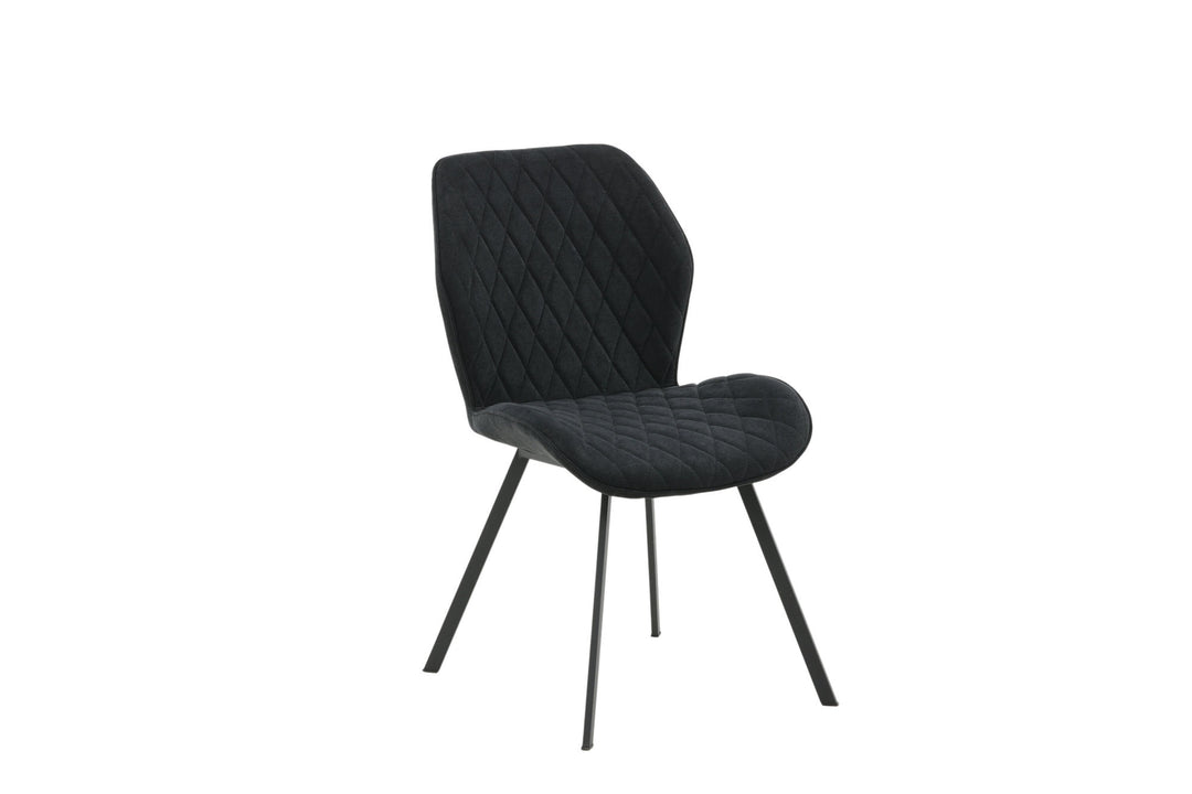 Venture Home Gemma Dining Chair 2-pack - Black Legs - Black Fabric