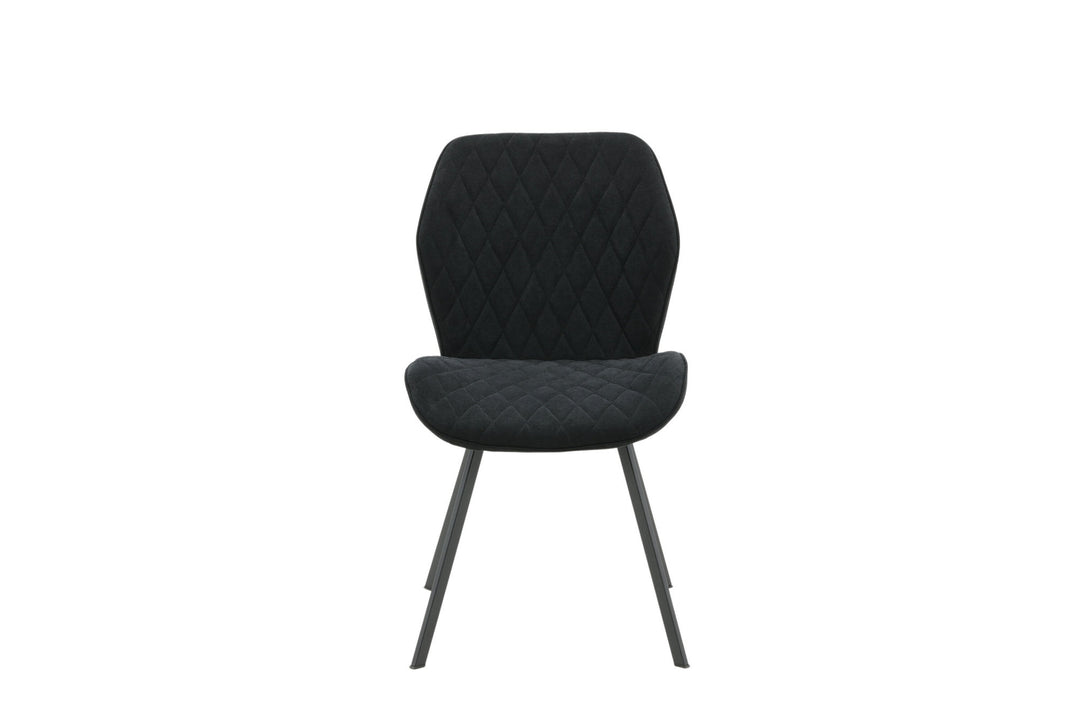 Venture Home Gemma Dining Chair 2-pack - Black Legs - Black Fabric