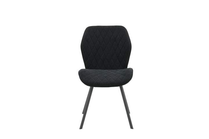 Venture Home Gemma Dining Chair 2-pack - Black Legs - Black Fabric