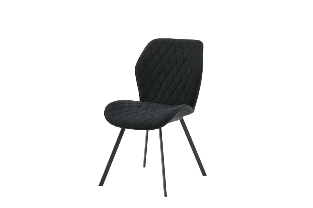 Venture Home Gemma Dining Chair 2-pack - Black Legs - Black Fabric