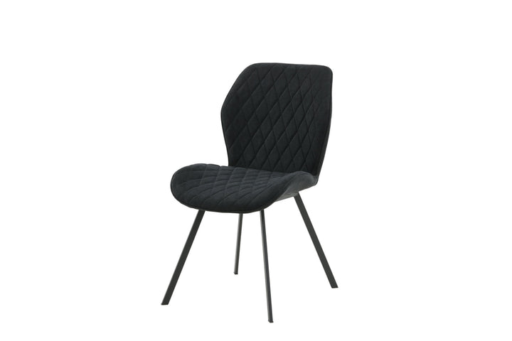 Venture Home Gemma Dining Chair 2-pack - Black Legs - Black Fabric