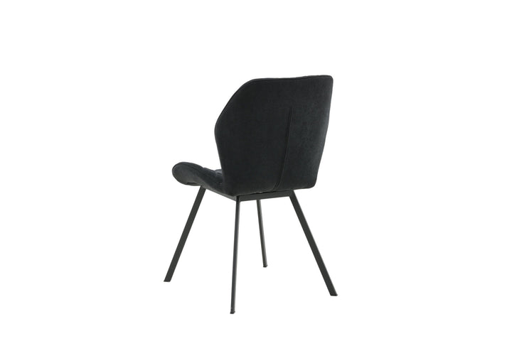 Venture Home Gemma Dining Chair 2-pack - Black Legs - Black Fabric