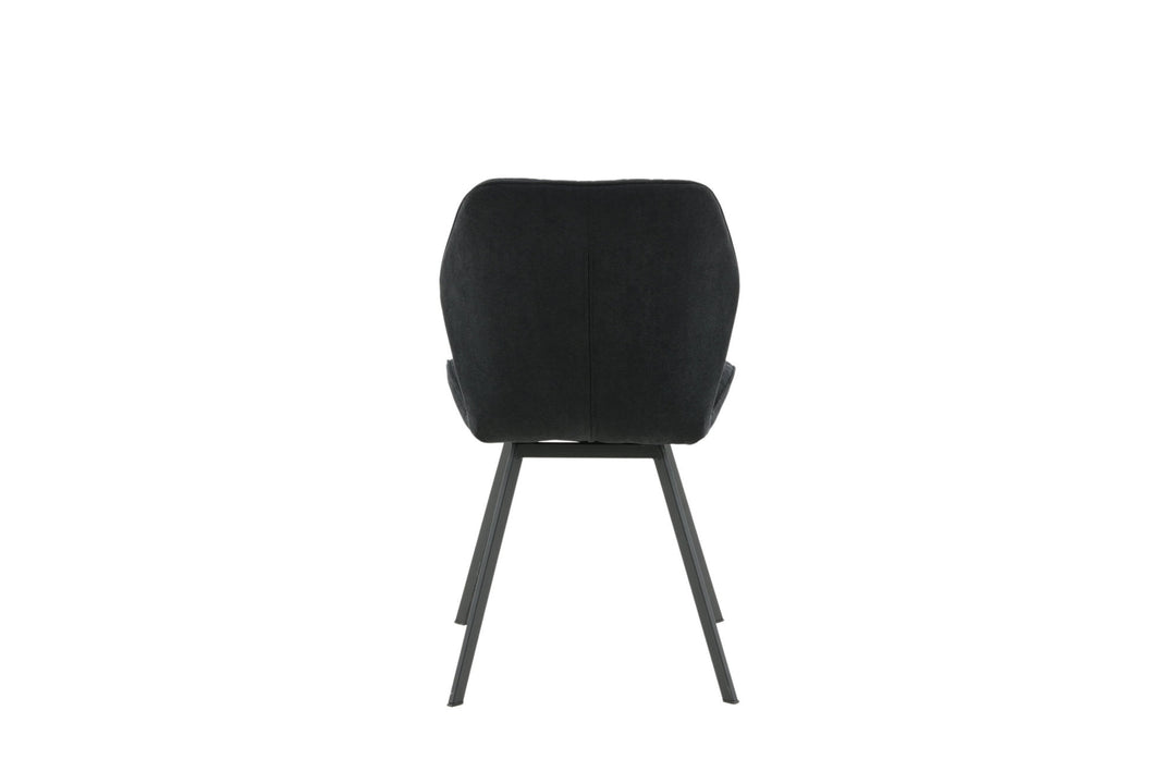Venture Home Gemma Dining Chair 2-pack - Black Legs - Black Fabric