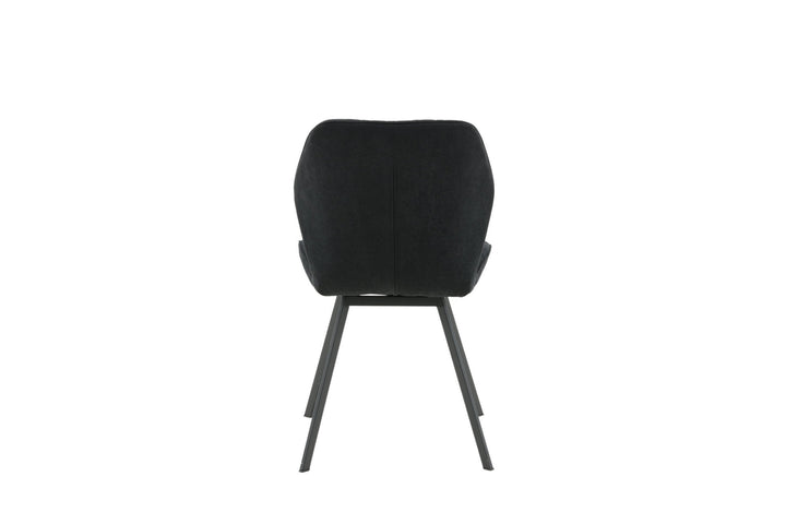 Venture Home Gemma Dining Chair 2-pack - Black Legs - Black Fabric