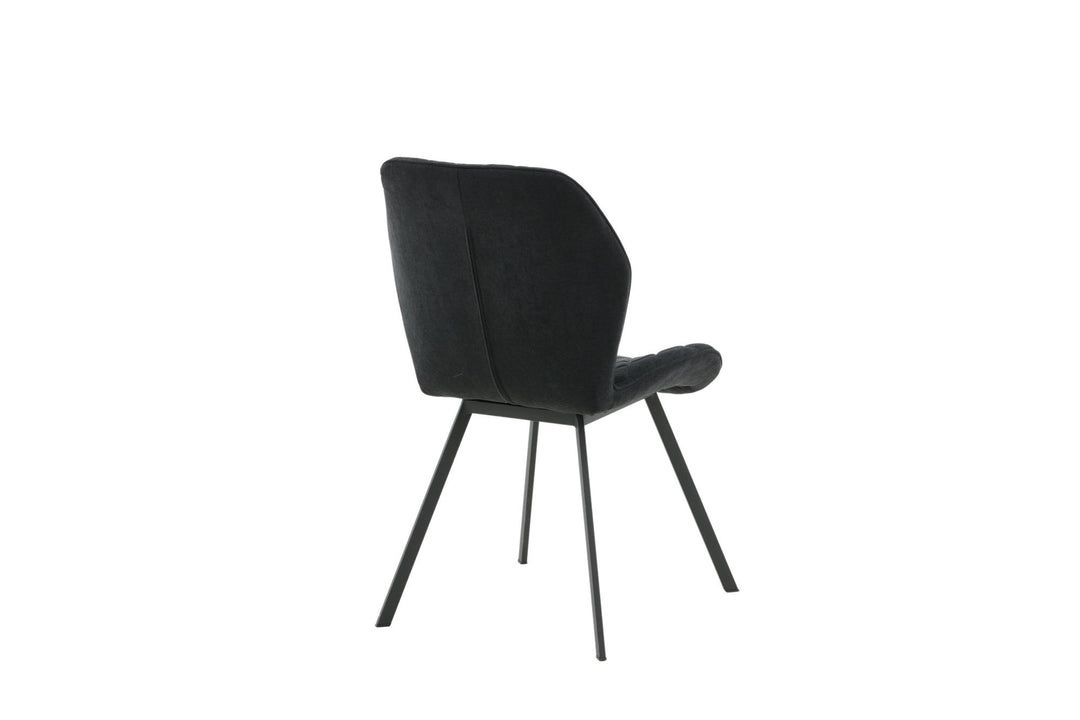 Venture Home Gemma Dining Chair 2-pack - Black Legs - Black Fabric