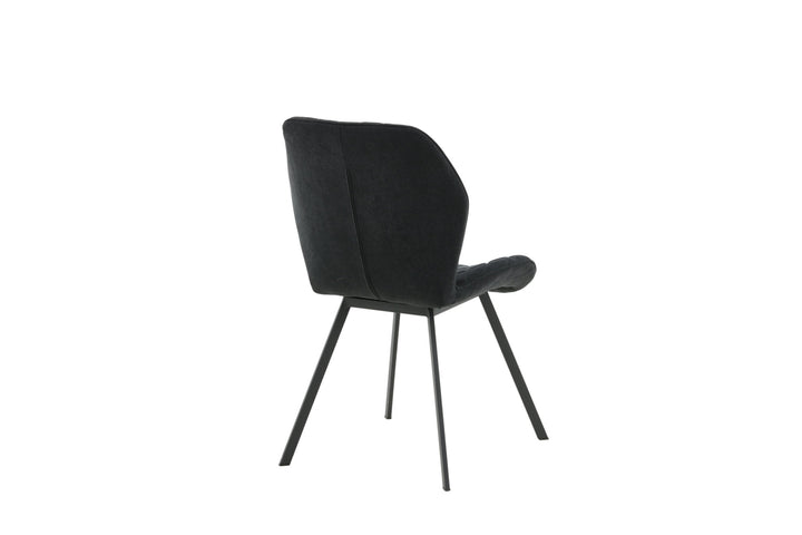 Venture Home Gemma Dining Chair 2-pack - Black Legs - Black Fabric