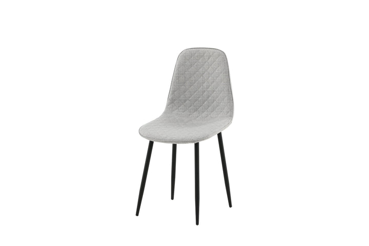 Venture Home Polar Diamond Dining Chair 2-pack - Black Legs - Grey Fabric
