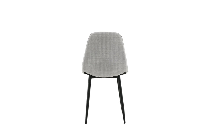 Venture Home Polar Diamond Dining Chair 2-pack - Black Legs - Grey Fabric