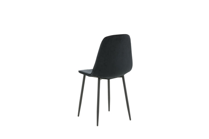 Venture Home Polar Diamond Dining Chair 2-pack - Black Legs - Black Velvet