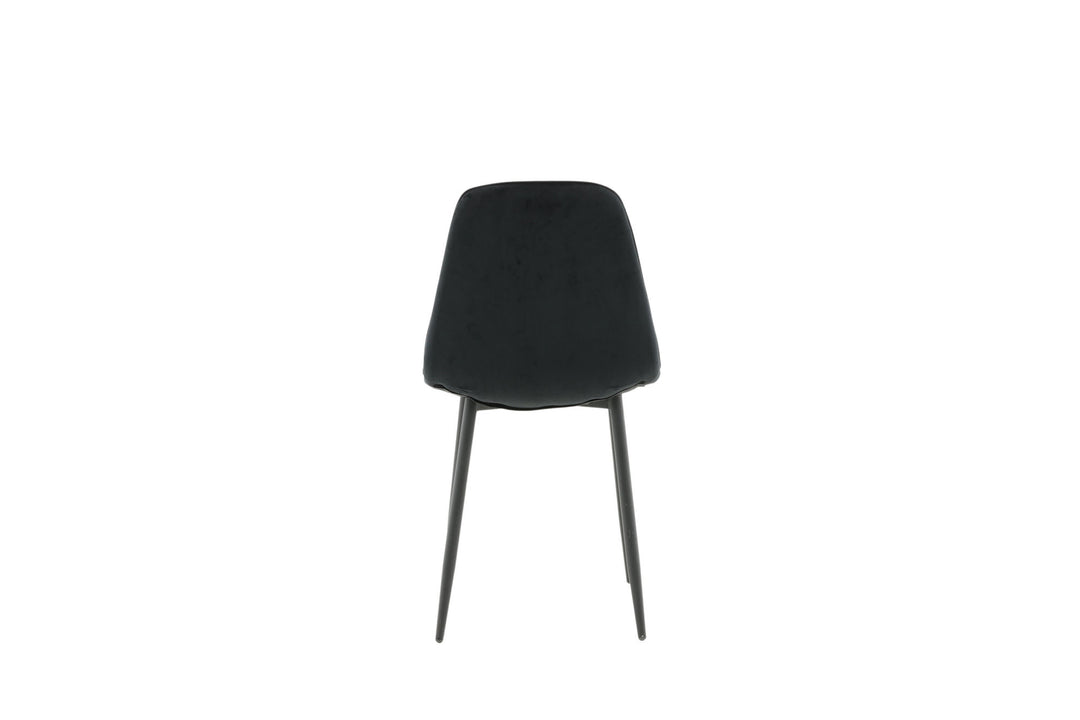 Venture Home Polar Diamond Dining Chair 2-pack - Black Legs - Black Velvet