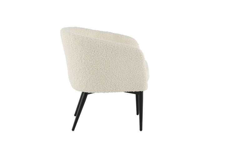 Venture Home Fluffy Lounge Chair - White / black legscc