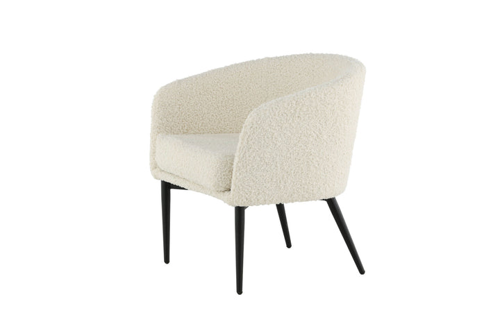 Venture Home Fluffy Lounge Chair - White / black legscc