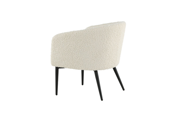 Venture Home Fluffy Lounge Chair - White / black legscc