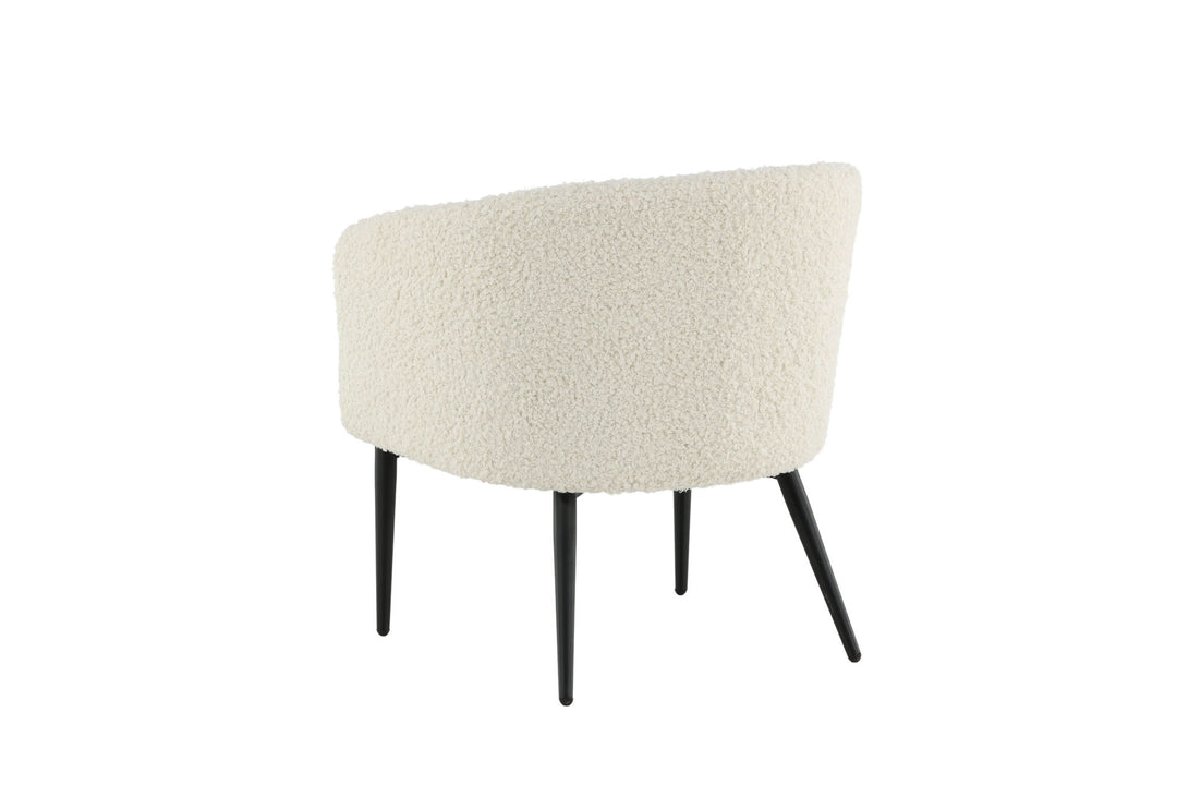 Venture Home Fluffy Lounge Chair - White / black legscc
