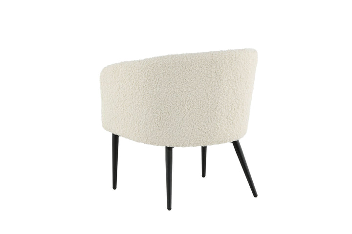 Venture Home Fluffy Lounge Chair - White / black legscc