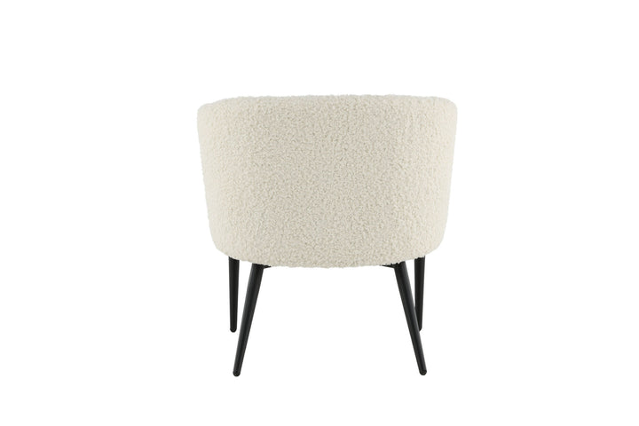 Venture Home Fluffy Lounge Chair - White / black legscc