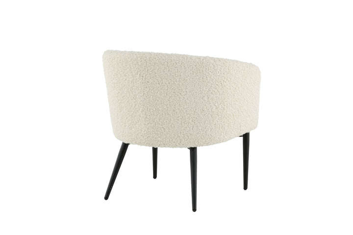 Venture Home Fluffy Lounge Chair - White / black legscc