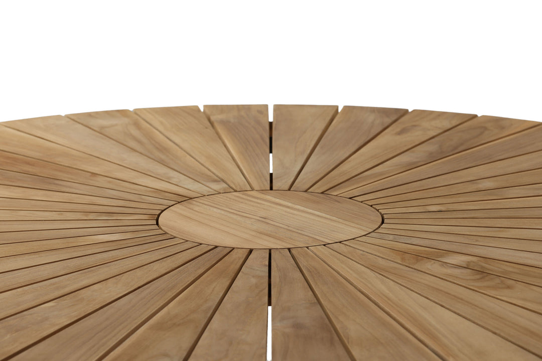 Venture Home Mexico Table ø 140 - Black/Teak