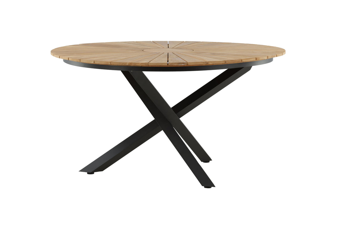 Venture Home Mexico Table ø 140 - Black/Teak