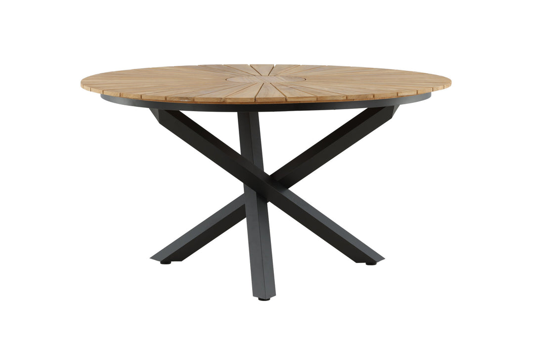 Venture Home Mexico Table ø 140 - Black/Teak