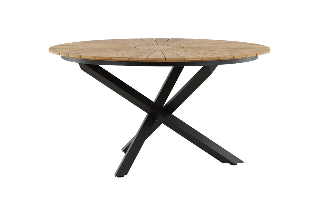 Venture Home Mexico Table ø 140 - Black/Teak