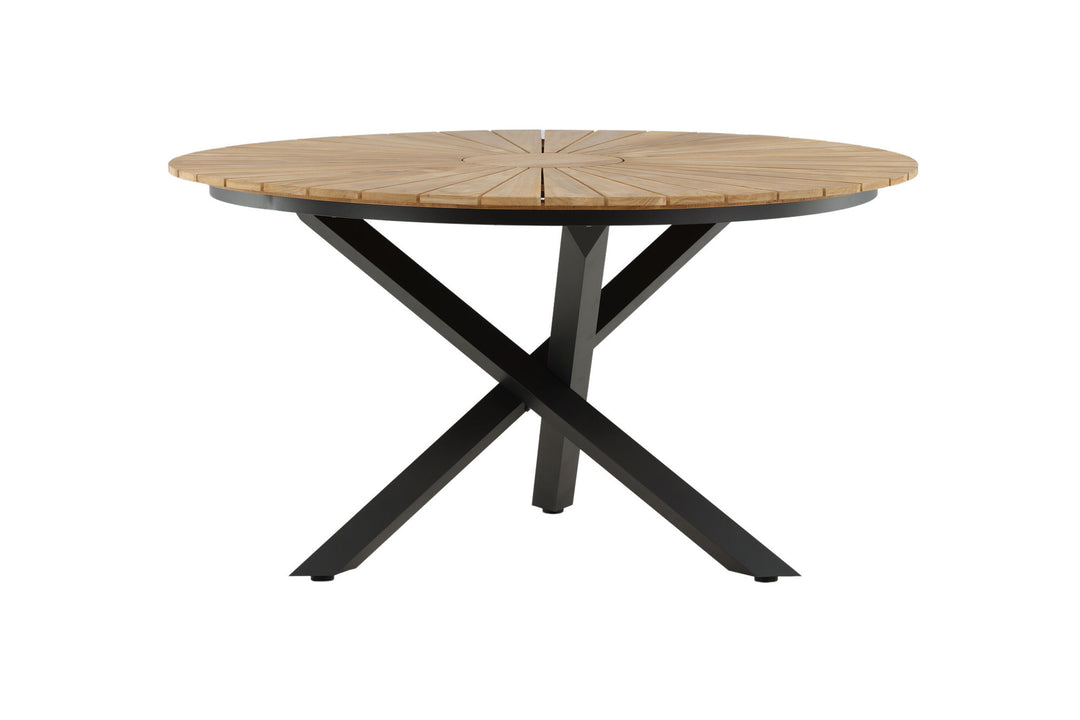 Venture Home Mexico Table ø 140 - Black/Teak