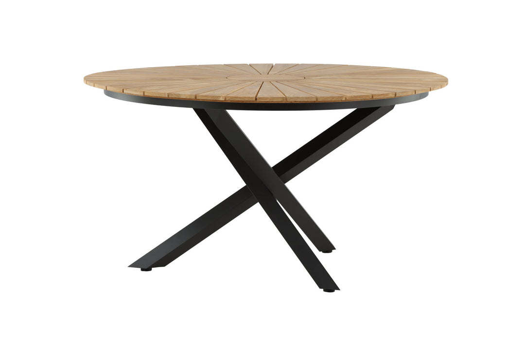 Venture Home Mexico Table ø 140 - Black/Teak