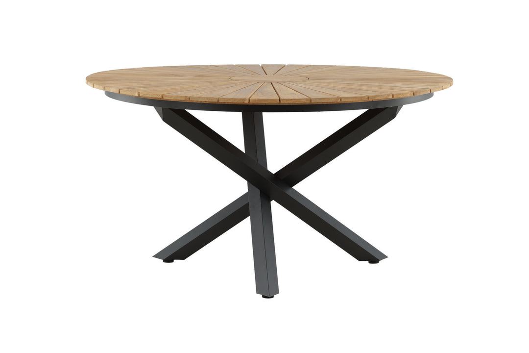 Venture Home Mexico Table ø 140 - Black/Teak