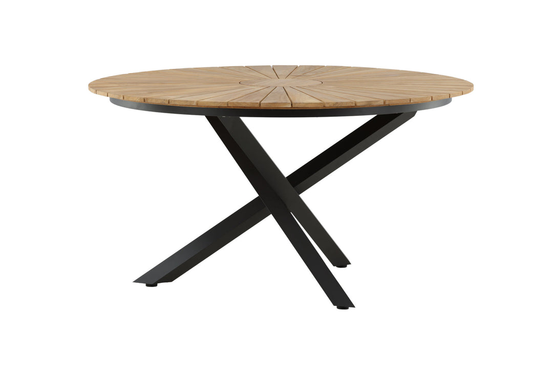 Venture Home Mexico Table ø 140 - Black/Teak