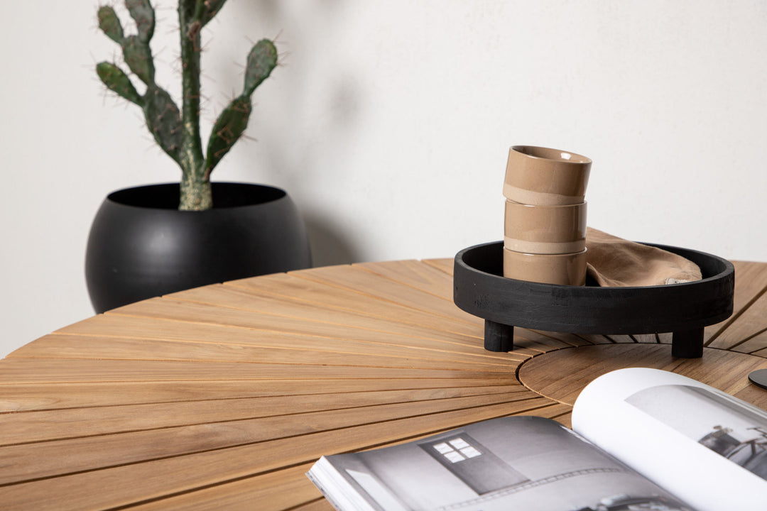 Venture Home Mexico Table ø 140 - Black/Teak