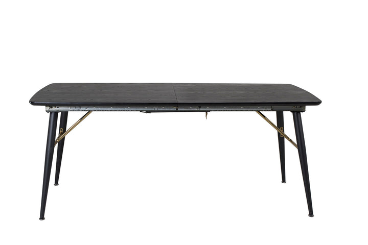 Venture Home Gold Extention table - 180/220*85*H76 Black Veneer - Black legs - Brass details