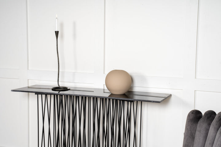 Furniture Fashion Stone - Side Table high- Artifical Stone / Black