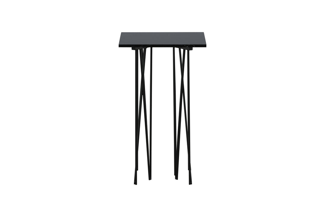 Furniture Fashion Stone - Side Table Square 40*40 - Artifical Stone / Black