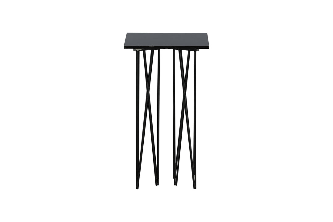 Furniture Fashion Stone - Side Table Square 40*40 - Artifical Stone / Black