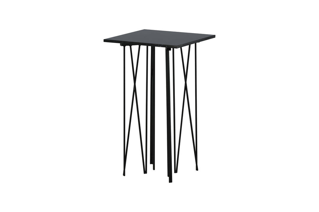 Furniture Fashion Stone - Side Table Square 40*40 - Artifical Stone / Black